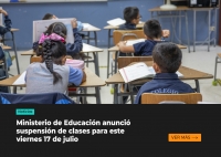 Ministerio de Educación anunció suspensión de clases para este viernes 17 de julio.